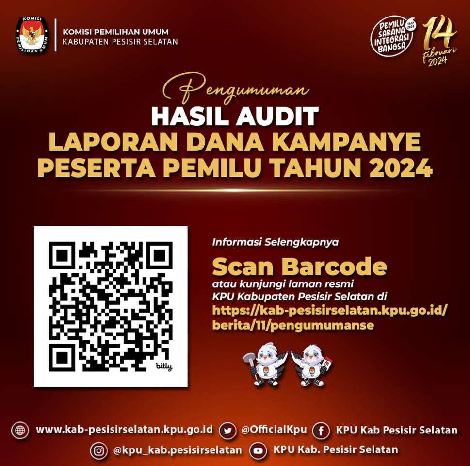 Hasil Audit Laporan Dana Kampanye peserta Pemilu
