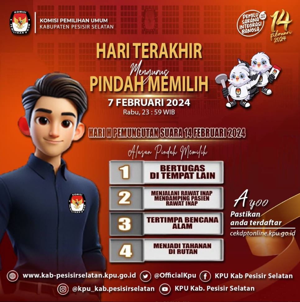 hari terakhir mengurus Pindah Memilih