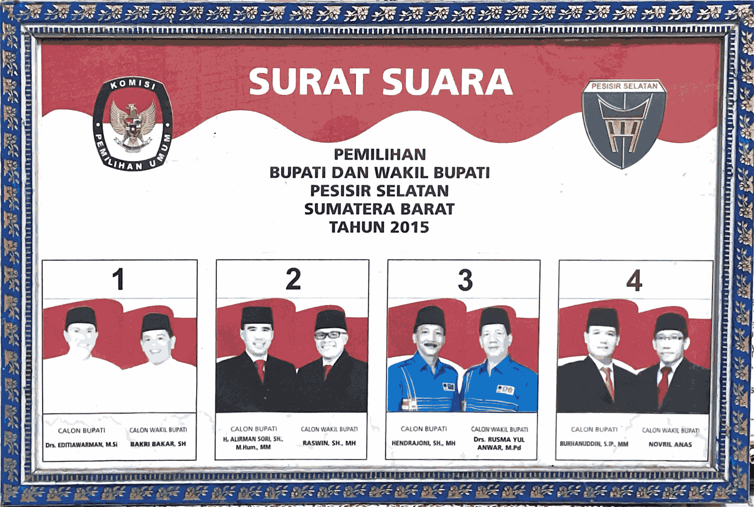 42. 2015_SURAT SUARA BUPATI DAN WAKIL BUPATI KABUPATEN PESISIR SELATAN