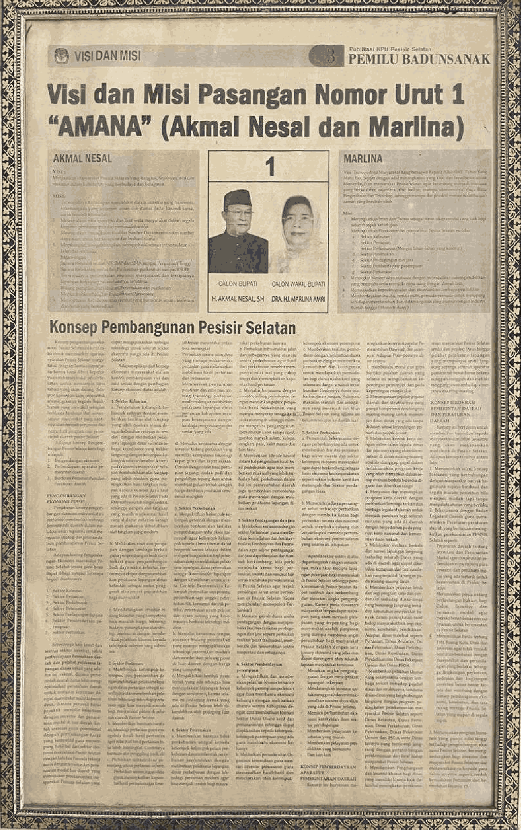 29. 2010_VISI MISI BUPATI DAN WAKIL BUPATI KABUPATEN PESISIR SELATAN NOMOR URUT 1