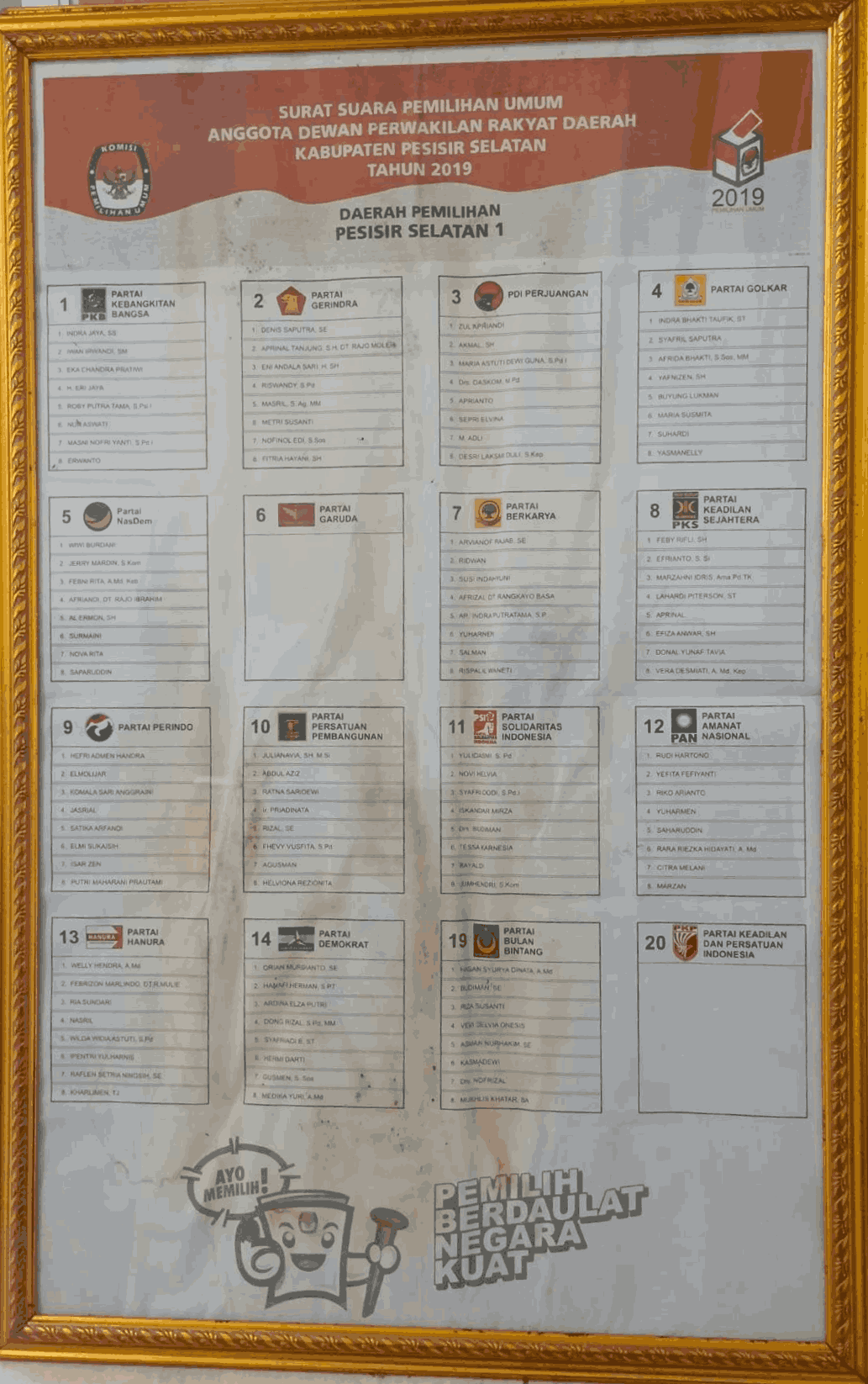 49. 2019_SURAT SUARA DPRD KABUPATEN PESISIR SELATAN 1