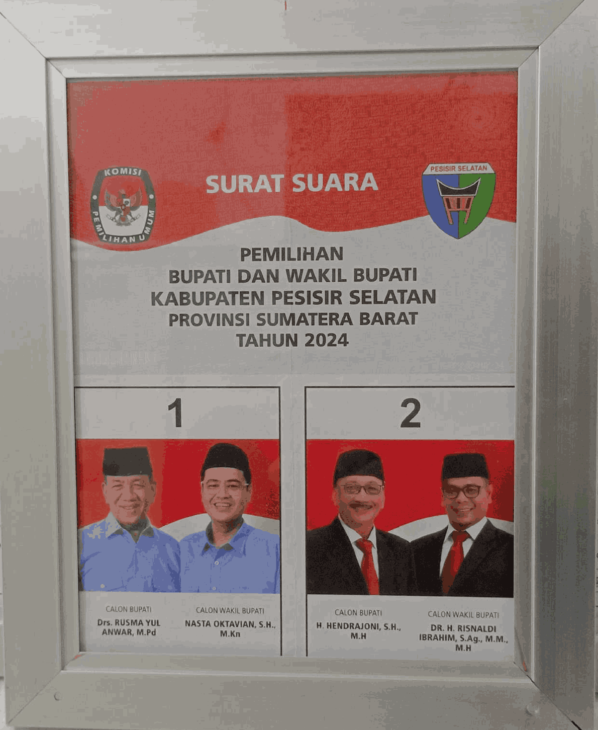 70. 2024_SURAT SUARA BUPATI DAN WAKIL BUPATI KABUPATEN PESISIR SELATAN